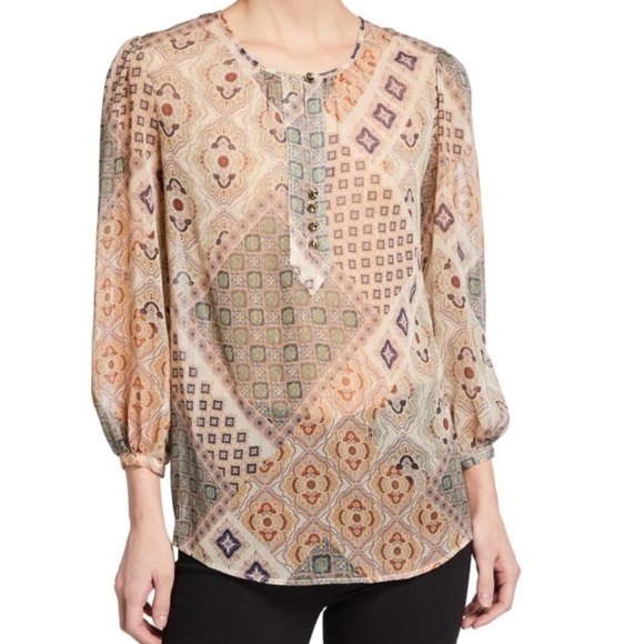 Johnny Was Jade Samahil Peasant Top - Picture 2 of 7